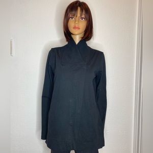 LULULEMON Belle Wrap Asymmetrical Black French Terry Jacket Women’s Size 6 GUC